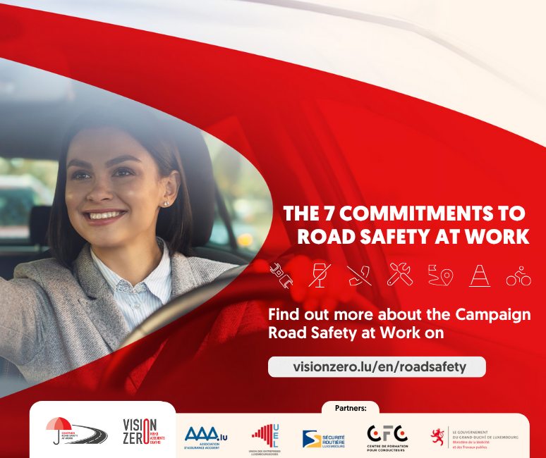 Banner of the new Campaign Road Safety at Work